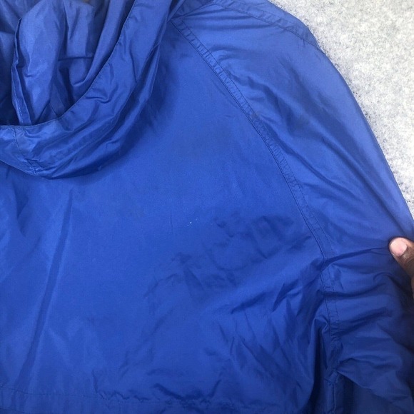 Vintage Woolrich Jacket Mens Size Medium Vented Raincoat Anorak Lightweight Blue - Picture 11 of 11